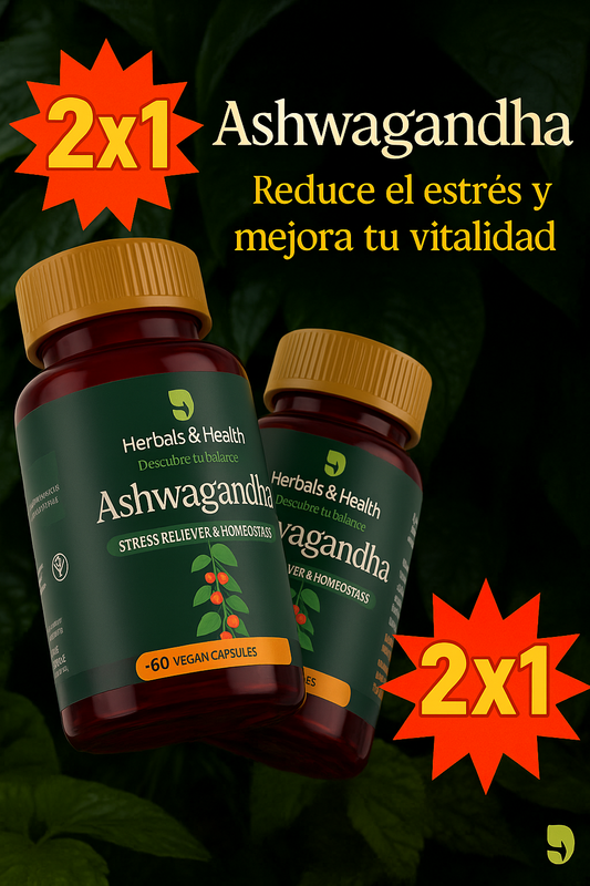 🔥2X1🔥 Ashwagandha 60 – Energía y Calma en Cada Cápsula